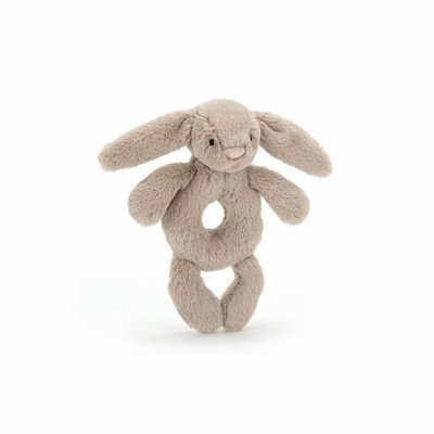 Jellycat Bashful Bunny Ring Rattle USA | 61840KCEU